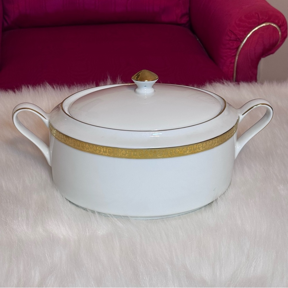 Gold Buffet Royal Gallery Serving Dish Vintage New 1991
